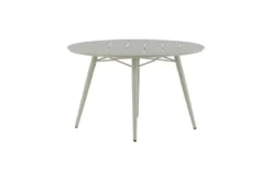 Garten Esstisch Arbor - Ø 120cm aus beigem Aluminium