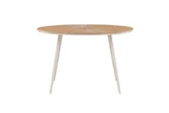 Garten Esstisch Capri - Ø 120cm aus Polywood und Aluminium in Beige oder Schwarz