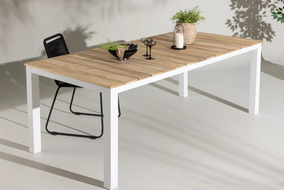 Garten Esstisch Eliano - 210x100 cm mit einer Tischplatte aus Teakholz in Naturoptik