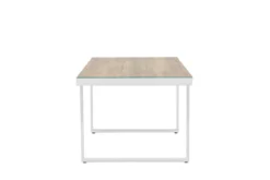Garten Esstisch Fjord - 200x90 cm aus Aluminium und Glas in Weiß