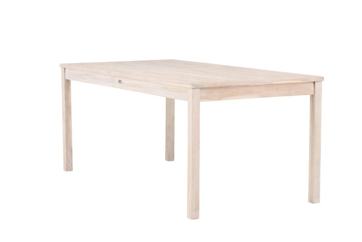 Garten Esstisch Lago - 180x90 cm aus weiß gekalktem oder schwarzem Teakholz