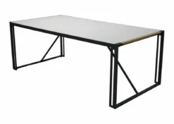 Garten Esstisch Lorenzo - 200x90 cm mit einer Tischplatte aus Glas und Teakholz