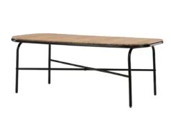 Garten Esstisch Lumo - 200x90 cm mit Akazien-Tischplatte in Naturoptik