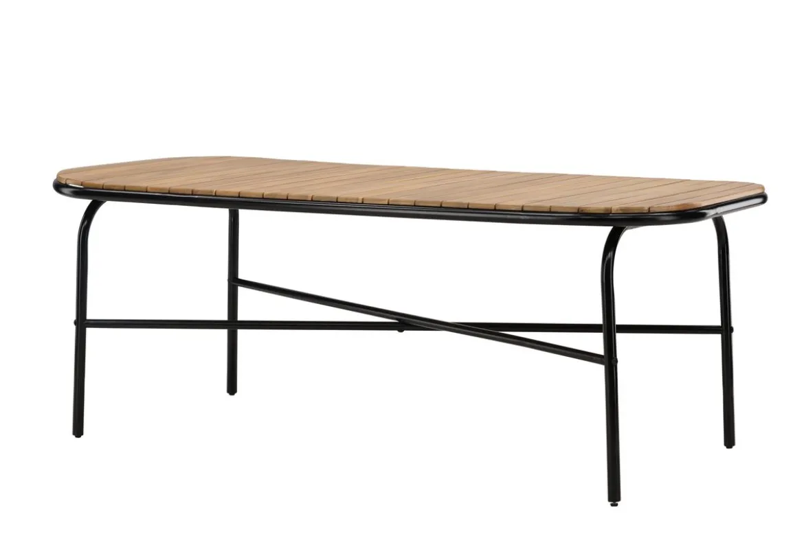 Garten Esstisch Lumo - 200x90 cm mit Akazien-Tischplatte in Naturoptik