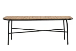 Garten Esstisch Lumo - 200x90 cm mit Akazien-Tischplatte in Naturoptik