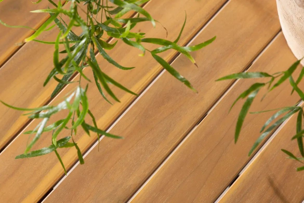 Garten Esstisch Lumo - 200x90 cm mit Akazien-Tischplatte in Naturoptik