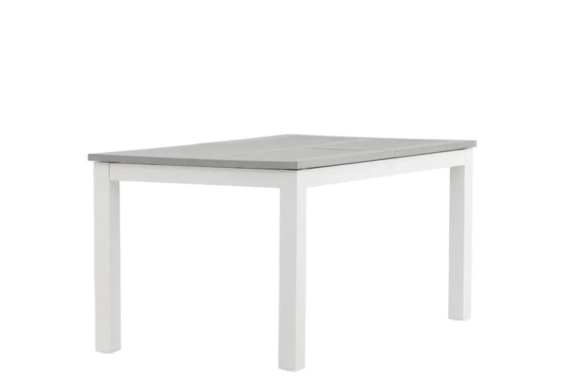 Garten Esstisch Ravello - Ausziehbar von 152 auf 210 cm mit weißem Aluminiumgestell