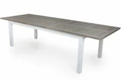 Garten Esstisch Ravello - Ausziehbar von 152 auf 210 cm mit weißem Aluminiumgestell
