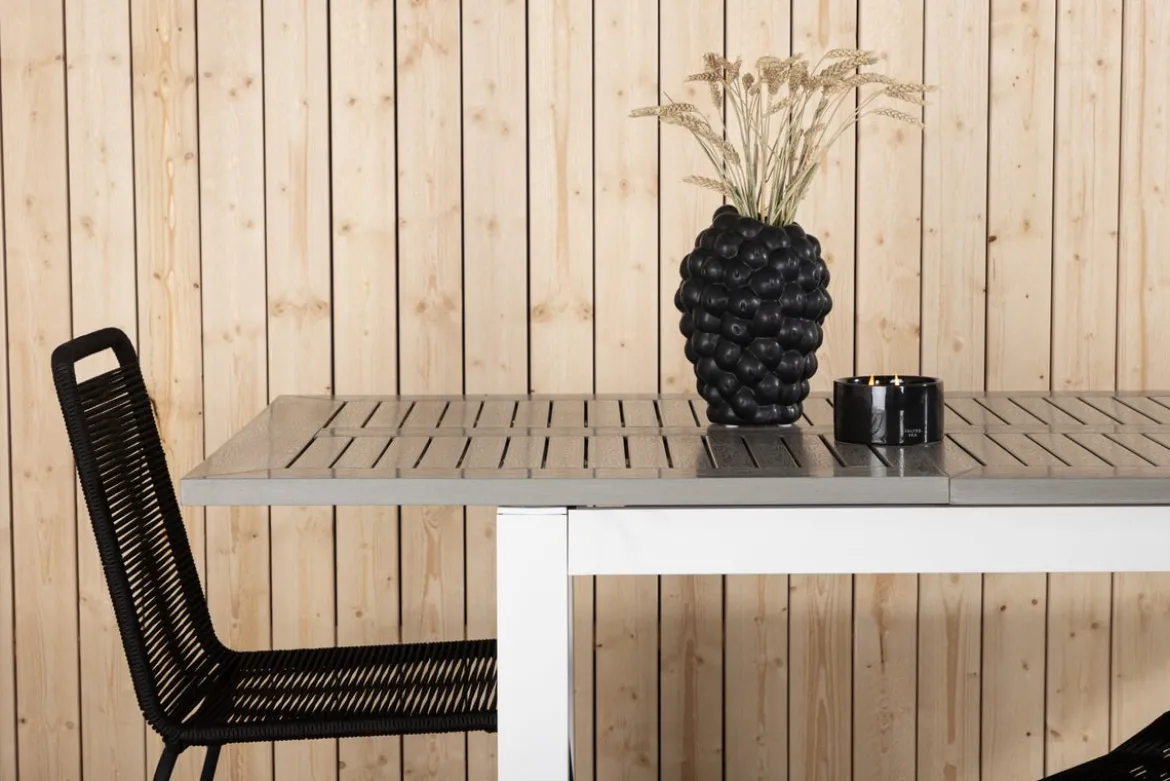 Garten Esstisch Ravello - Ausziehbar von 152 auf 210 cm mit weißem Aluminiumgestell