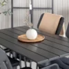 Garten Esstisch Salento - 120x90 cm in Schwarz mit einer Tischplatte aus Aintwood
