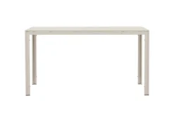 Garten Esstisch Siena - 140x80 cm aus Aluminium und Polywood in Beige oder Schwarz