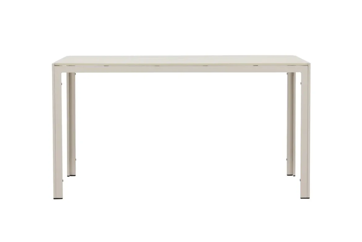 Garten Esstisch Siena - 140x80 cm aus Aluminium und Polywood in Beige oder Schwarz