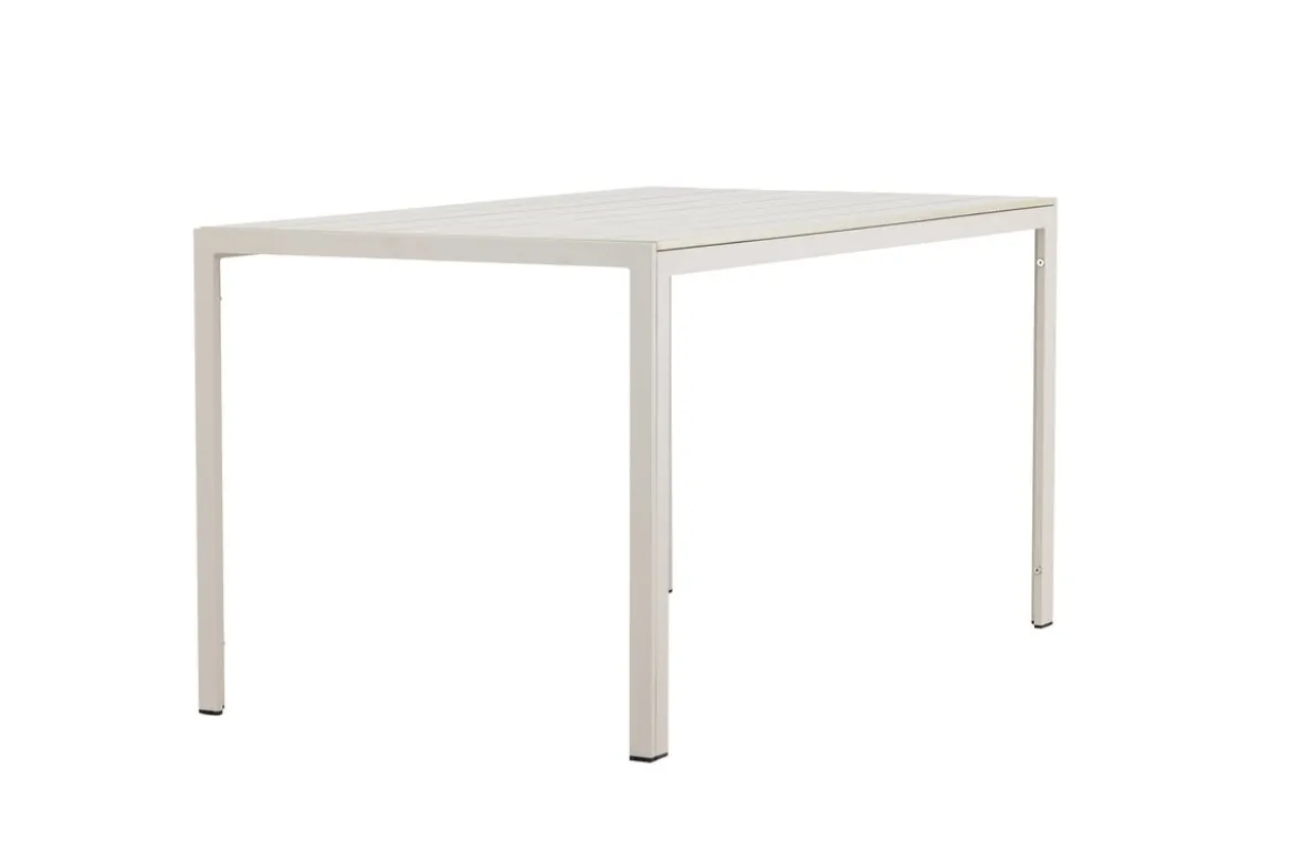 Garten Esstisch Siena - 140x80 cm aus Aluminium und Polywood in Beige oder Schwarz