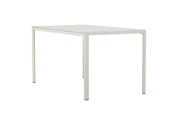 Garten Esstisch Siena - 140x80 cm aus Aluminium und Polywood in Beige oder Schwarz