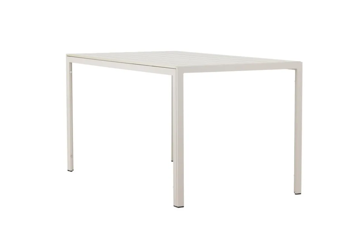 Garten Esstisch Siena - 140x80 cm aus Aluminium und Polywood in Beige oder Schwarz