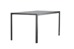 Garten Esstisch Siena - 140x80 cm aus Aluminium und Polywood in Beige oder Schwarz