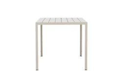 Garten Esstisch Siena - 140x80 cm aus Aluminium und Polywood in Beige oder Schwarz