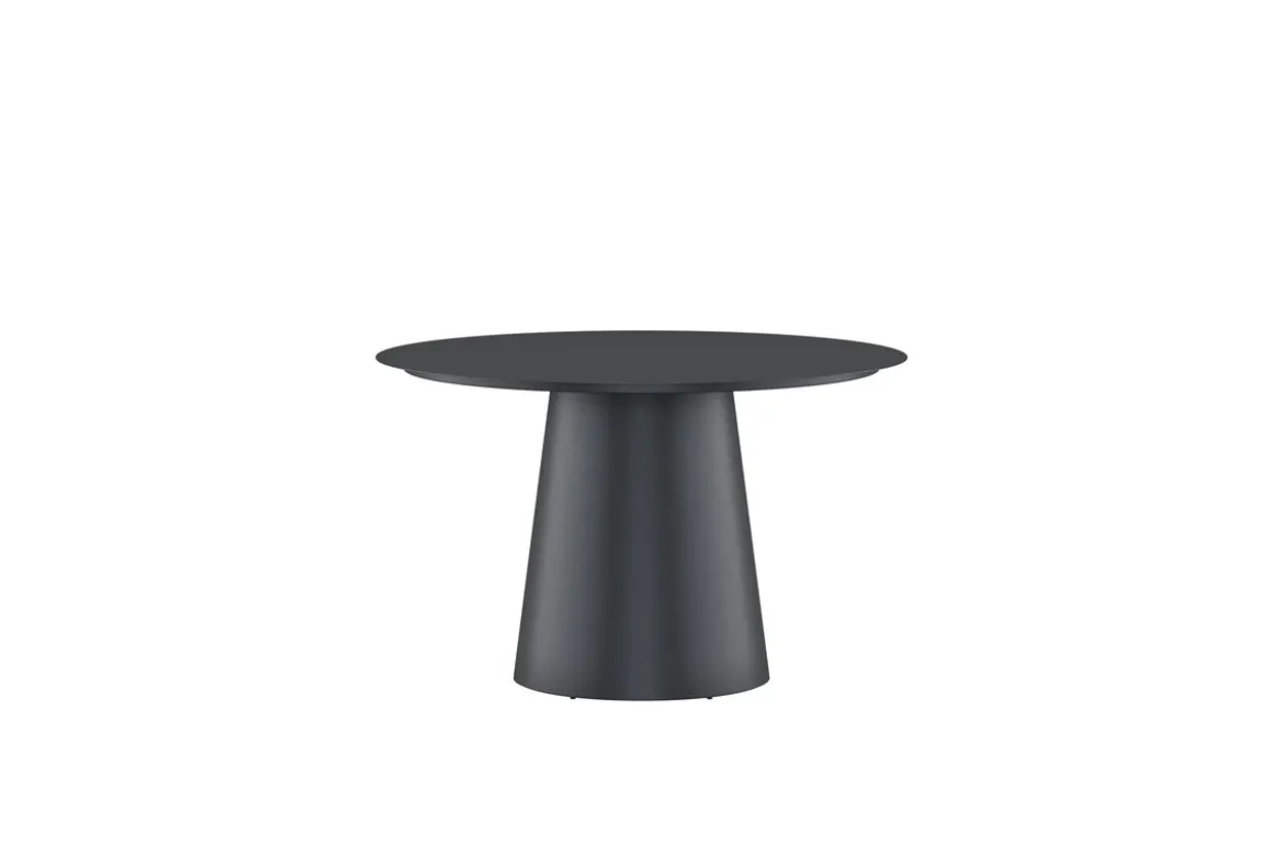 Garten Esstisch Solea - Ø 120cm aus Aluminium in Schwarz oder Beige