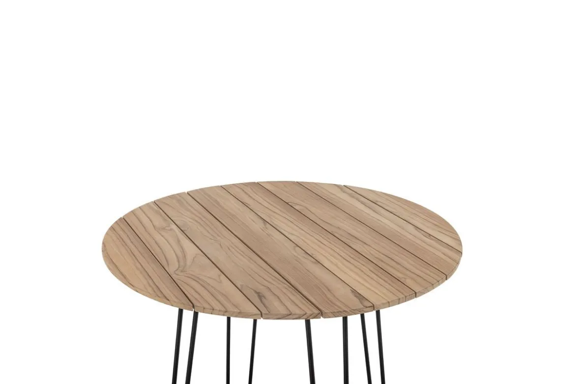 Garten-Esstisch Tavon – FSC®-Teakholz mit Metallgestell