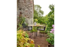 Garten-Esstisch Tavon – FSC®-Teakholz mit Metallgestell