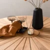 Garten Esstisch Terra - Ø 120cm aus Aluminium und Teakholz