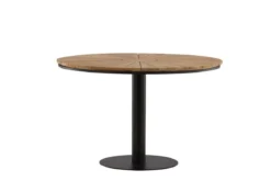 Garten Esstisch Terra - Ø 120cm aus Aluminium und Teakholz