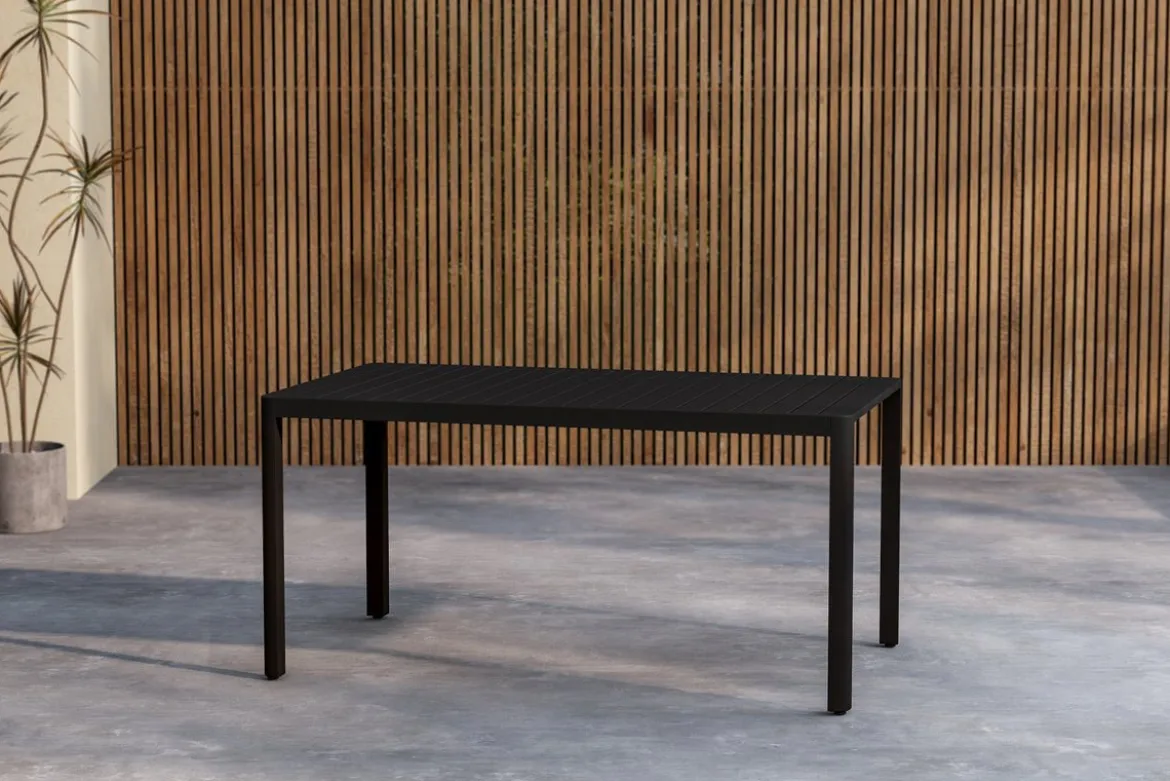 Garten Esstisch Vasta - 150x85 cm aus Aluminium in Beige oder Schwarz