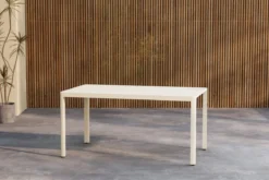 Garten Esstisch Vasta - 150x85 cm aus Aluminium in Beige oder Schwarz