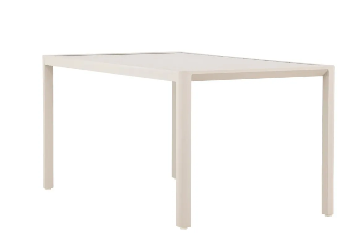 Garten Esstisch Vasta - 150x85 cm aus Aluminium in Beige oder Schwarz