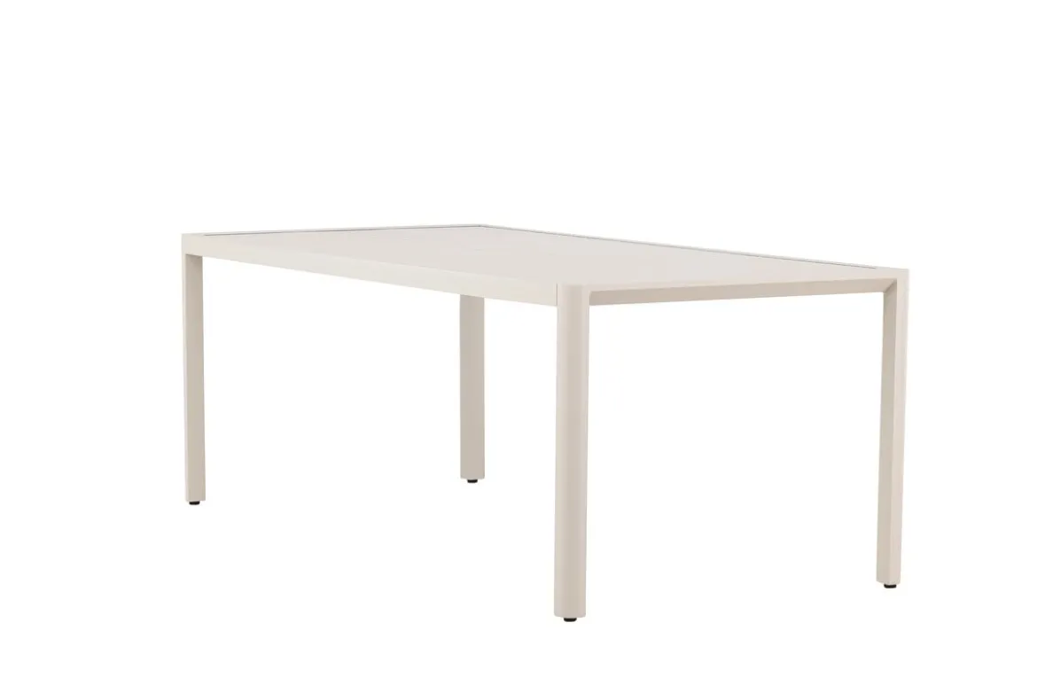 Garten Esstisch Vento - 200x90 cm aus Aluminium in Beige oder Schwarz