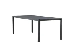 Garten Esstisch Vento - 200x90 cm aus Aluminium in Beige oder Schwarz