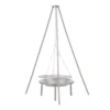 Garten Feuerschale mit Schwenkgrill Flamio - aus Stahl in Silber