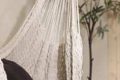 Garten Hängesessel Lilo - aus Baumwolle in Creme-Weiß