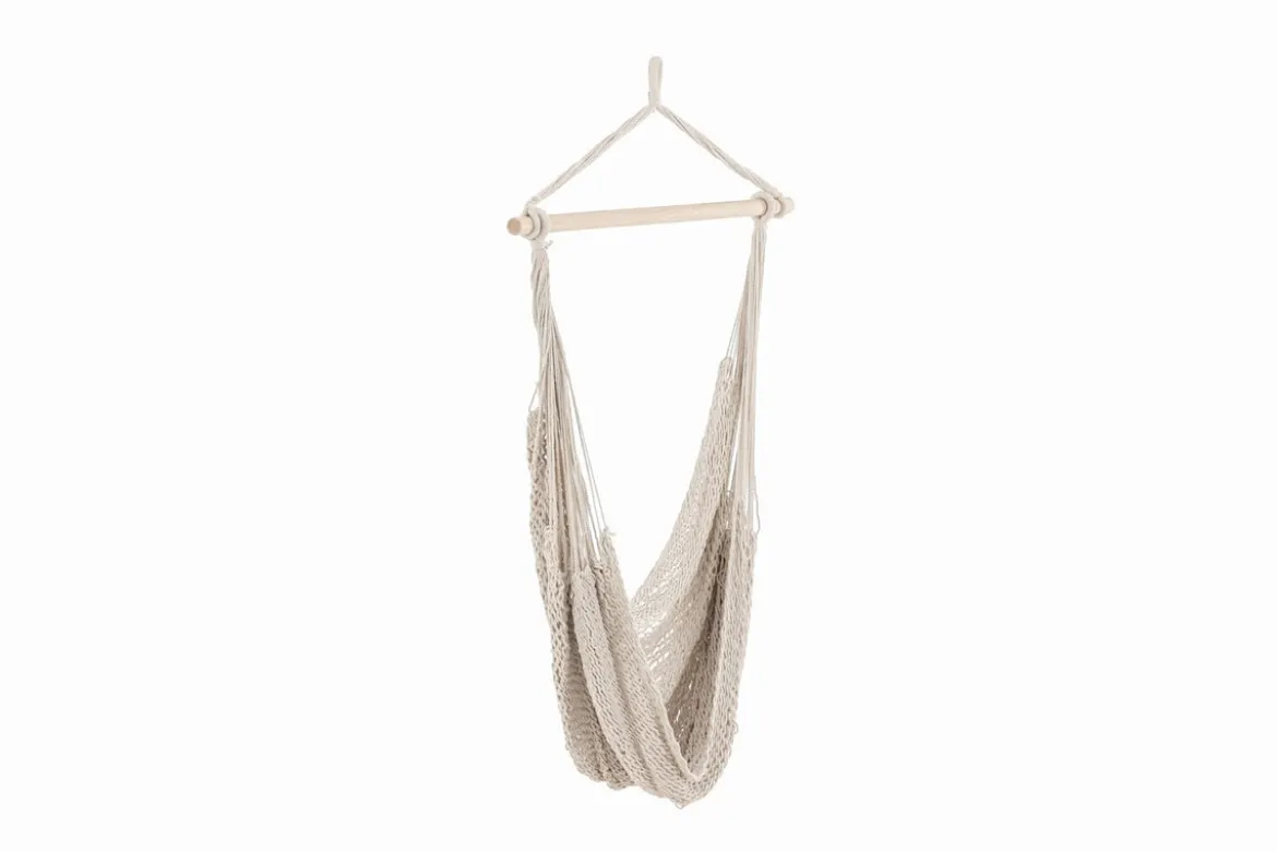 Garten Hängesessel Lilo - aus Baumwolle in Creme-Weiß