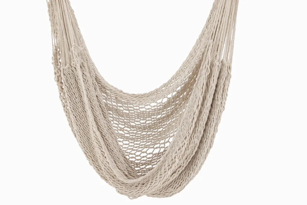 Garten Hängesessel Lilo - aus Baumwolle in Creme-Weiß