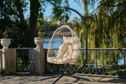 Garten Hängesessel Valora - aus PE-Rattan in Beige