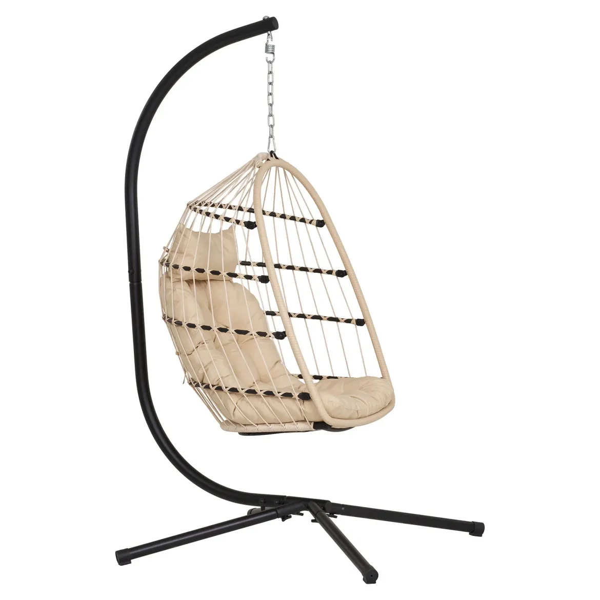 Garten Hängesessel Valora - aus PE-Rattan in Beige