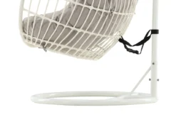 Garten Hängesessel Vegas - aus Rattan/Metall in Weiß