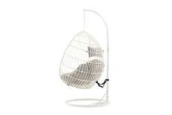 Garten Hängesessel Vegas - aus Rattan/Metall in Weiß