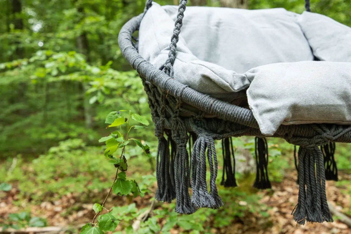 Garten Hängesessel Vera - aus Polyester in Weiß oder Grau