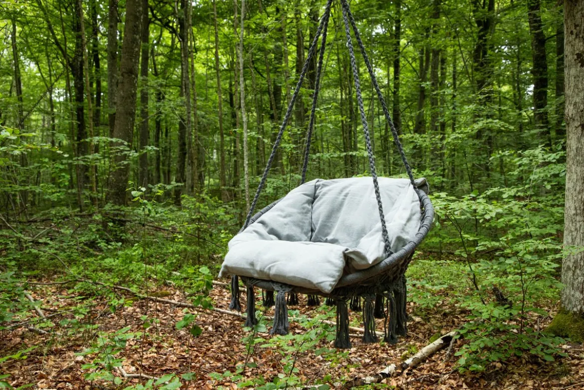 Garten Hängesessel Vera - aus Polyester in Weiß oder Grau