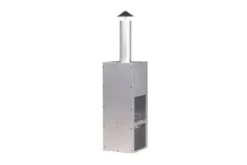 Garten Kamin Arne - aus Stahl mit Schornstein in Silber
