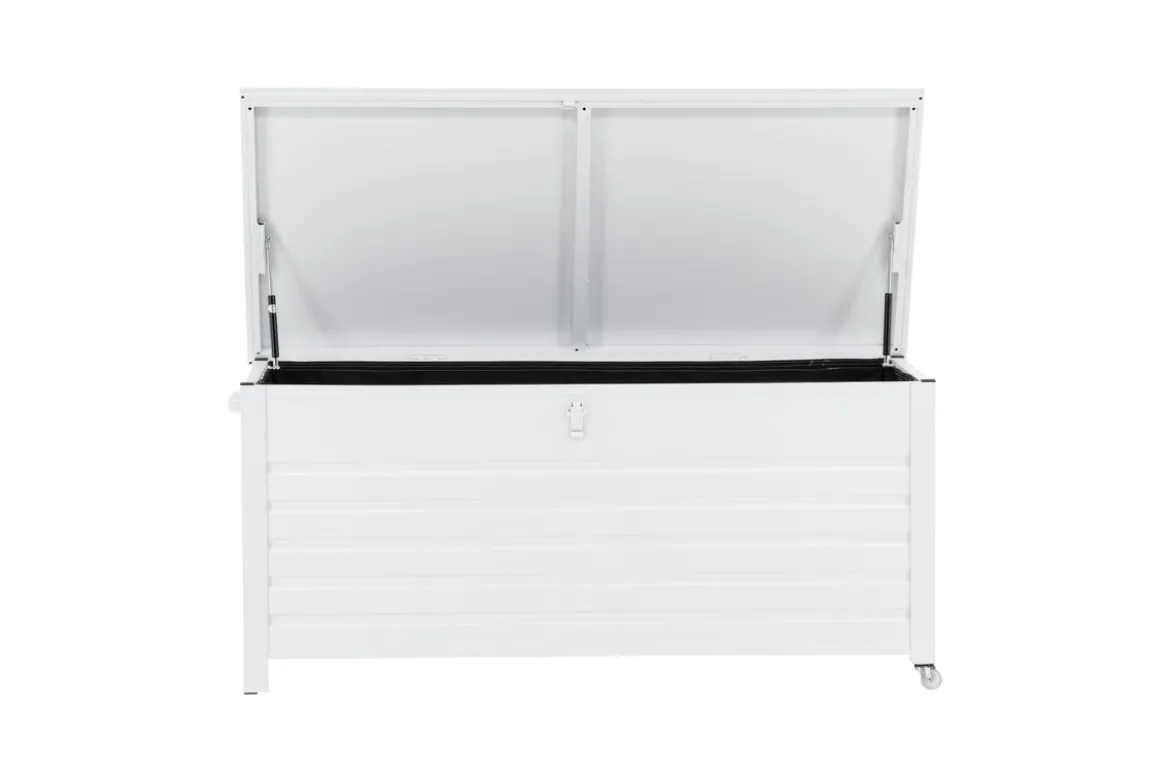 Garten Kissenbox Erika - Aus weißem Aluminium