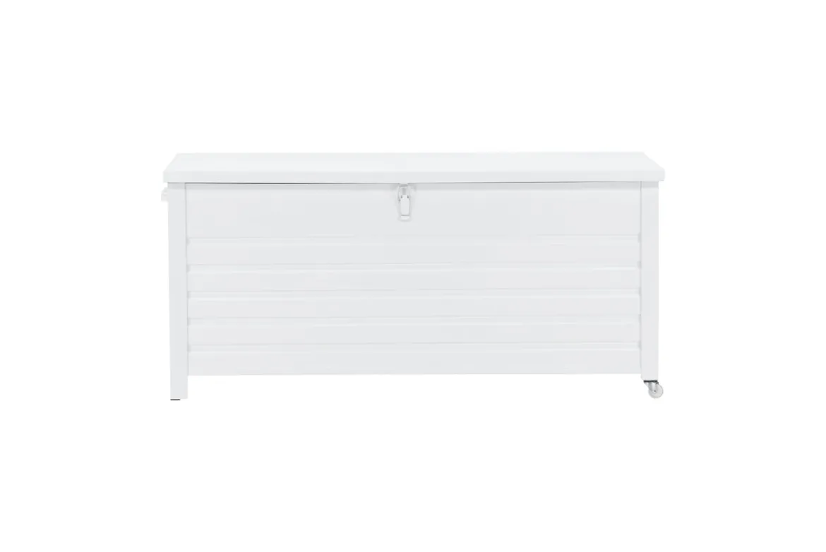 Garten Kissenbox Erika - Aus weißem Aluminium