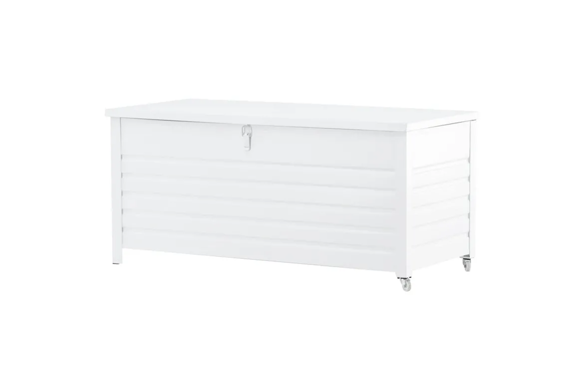 Garten Kissenbox Erika - Aus weißem Aluminium