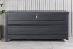 Garten Kissenbox Ludmilla - schwarze Aluminiumkonstruktion inkl. Innentasche