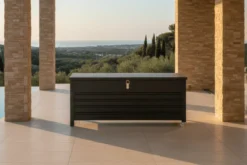 Garten Kissenbox Ludmilla - schwarze Aluminiumkonstruktion inkl. Innentasche