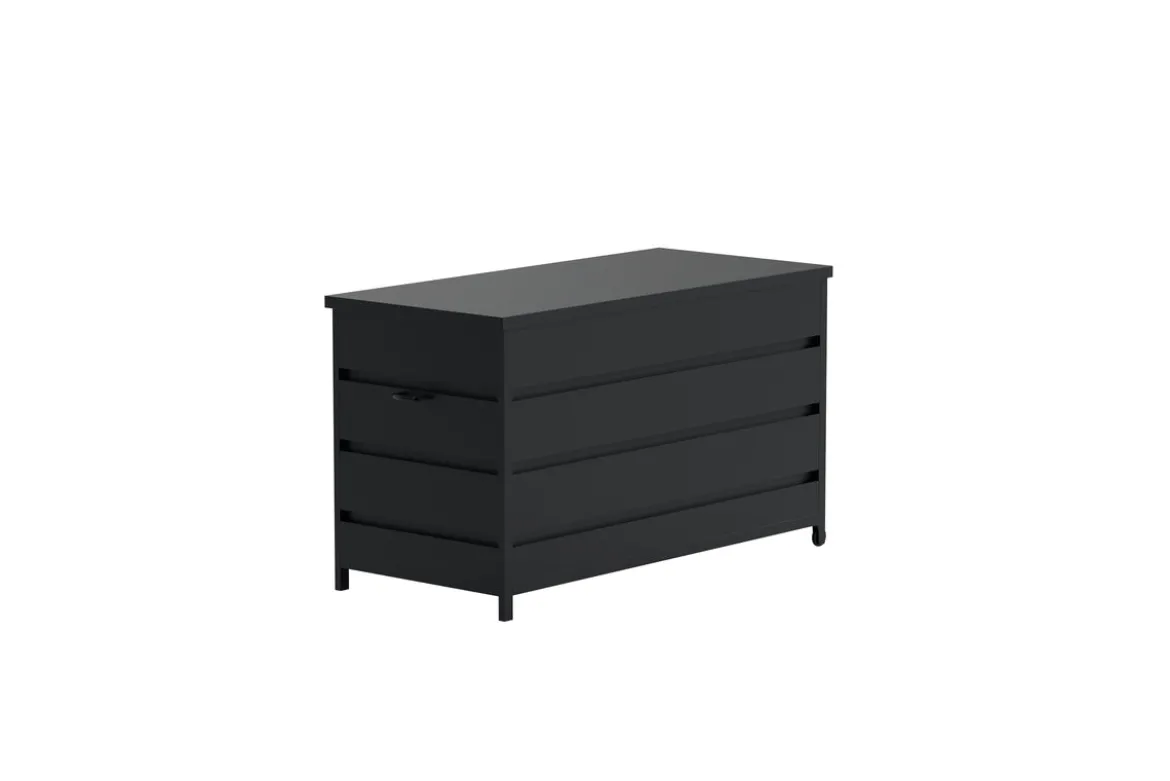 Garten Kissenbox Nessa - Aus schwarzem Aluminium