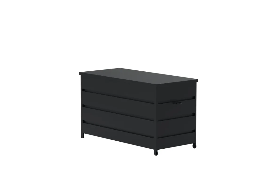 Garten Kissenbox Nessa - Aus schwarzem Aluminium