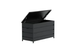 Garten Kissenbox Nessa - Aus schwarzem Aluminium